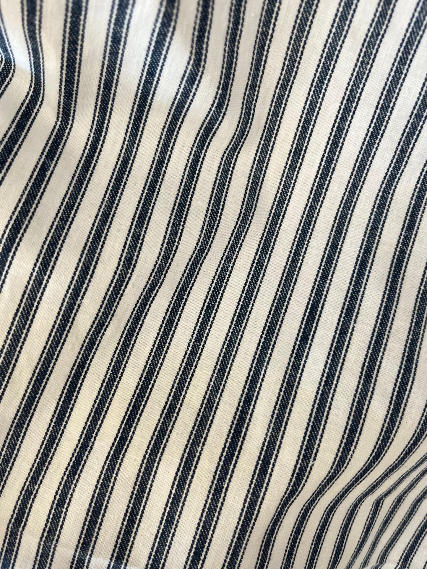 French Stripe Cotton Half Apron