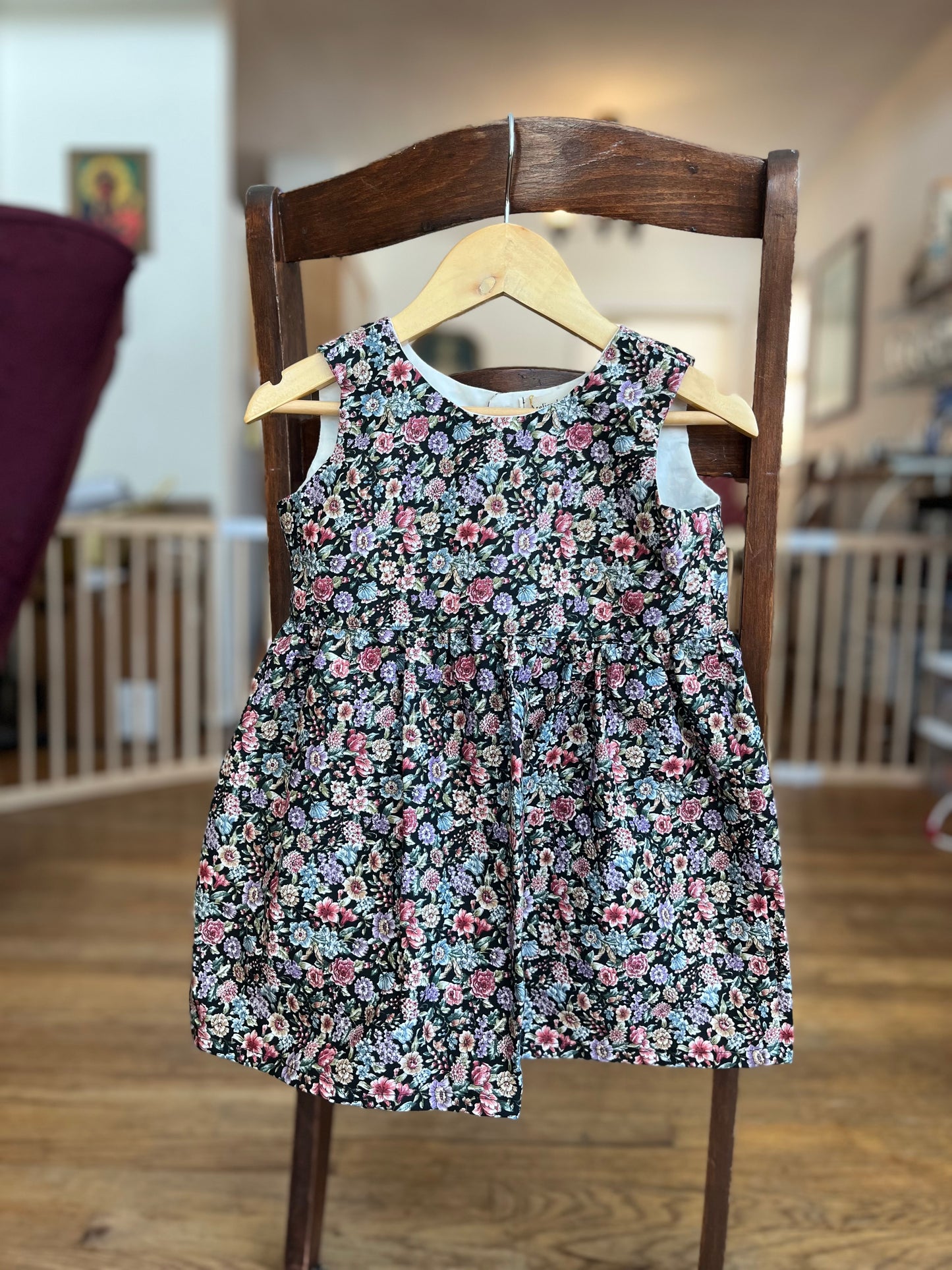 Floral Bouquet Pinafore Dress