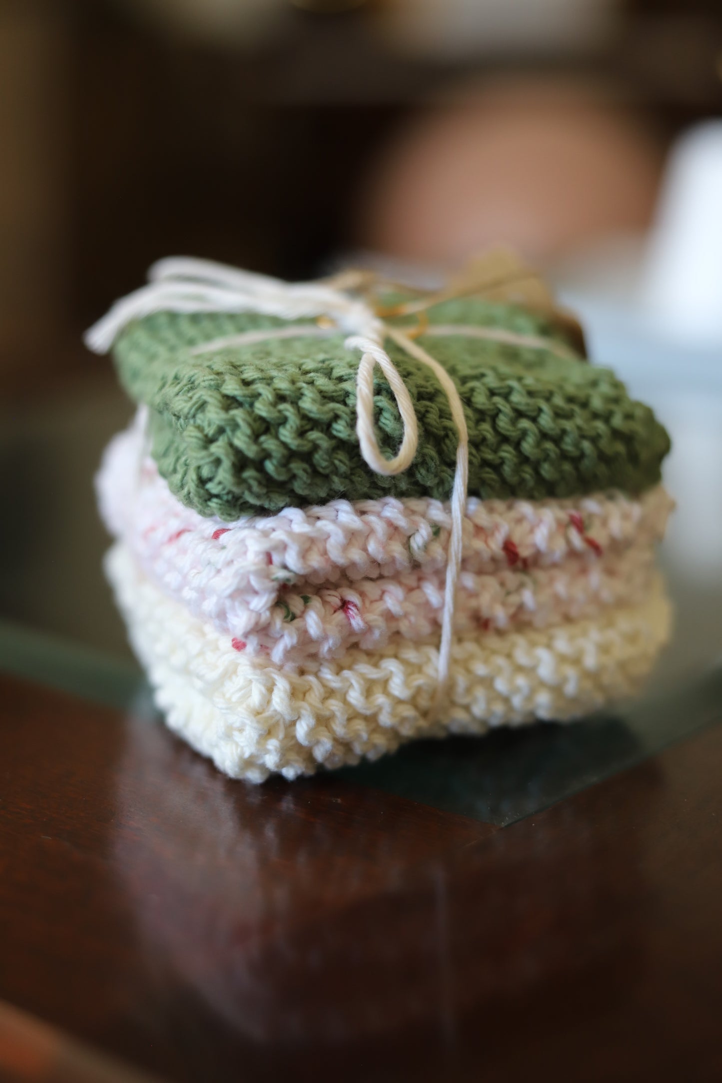 Peppermint Cotton Washcloth Set