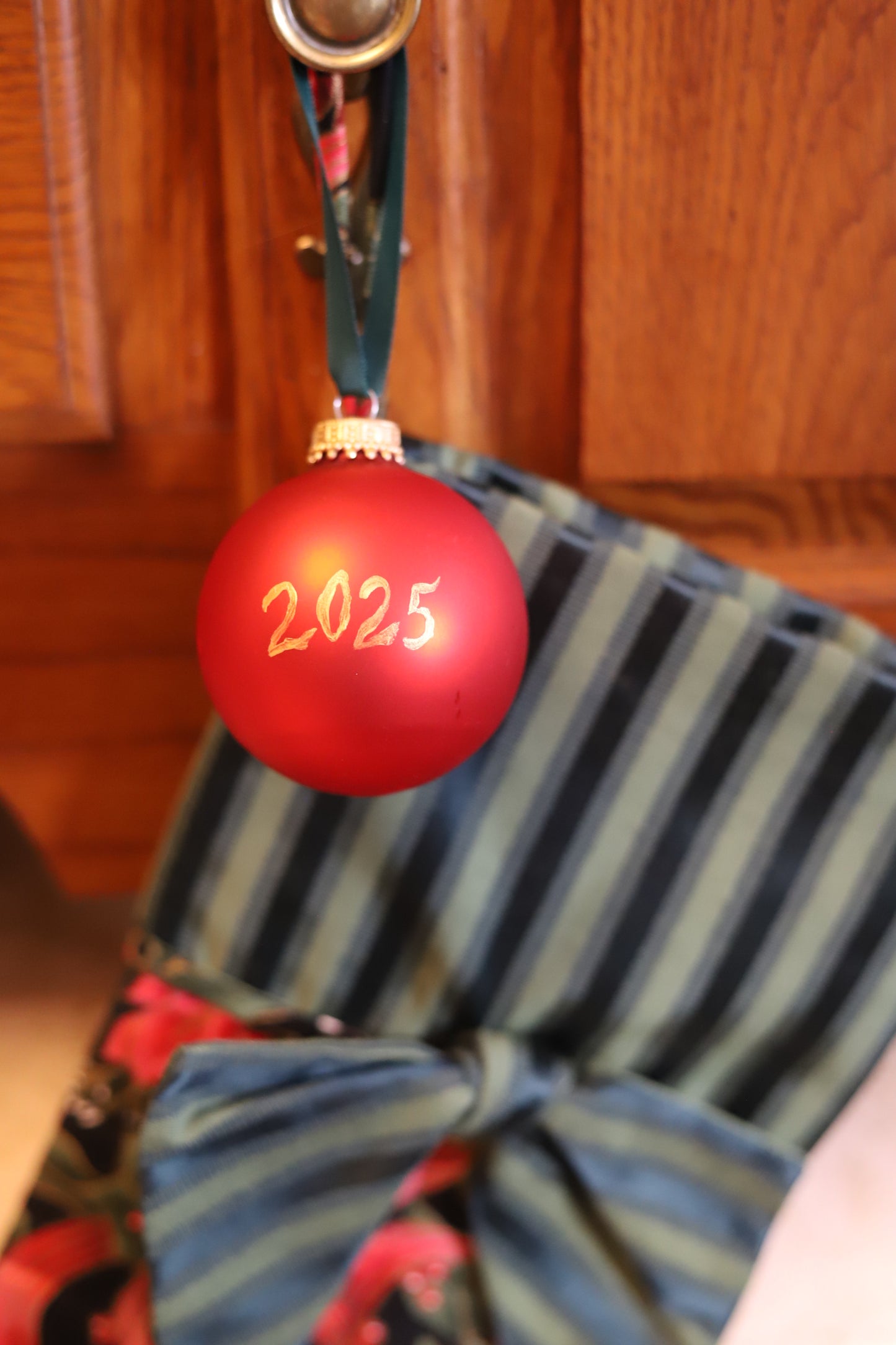 Customized Lettering Vintage Glass Ball Ornament