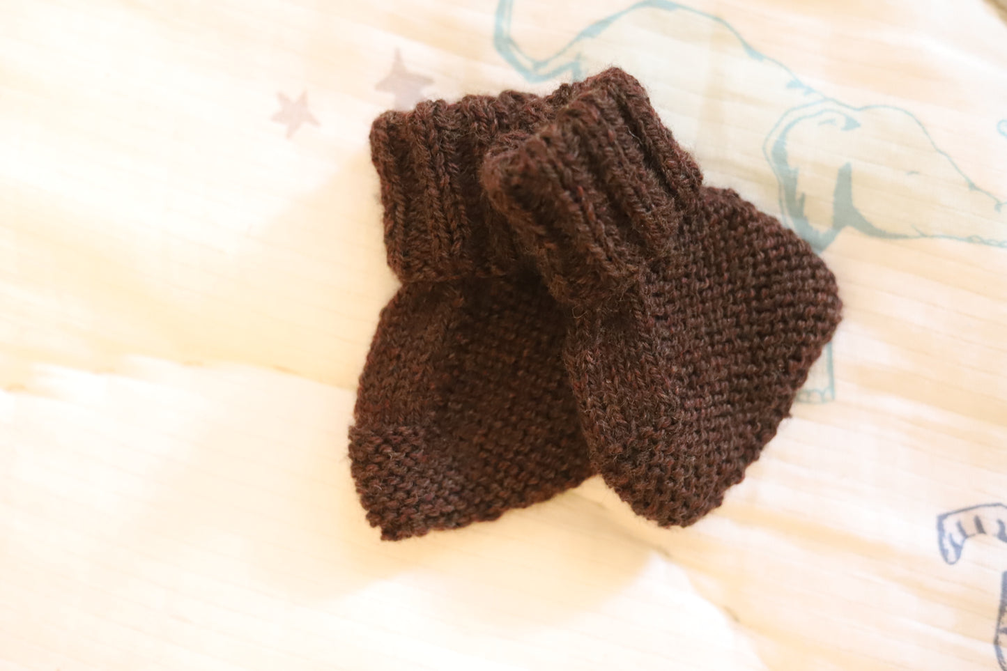 Wool Baby Boots in Hot Cocoa