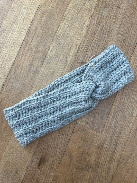 Grey Crocheted Earwarmers