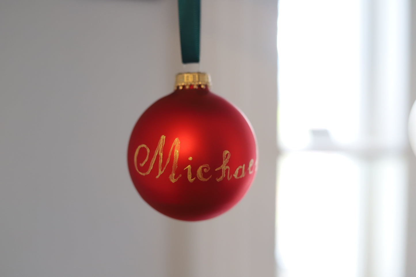 Customized Lettering Vintage Glass Ball Ornament