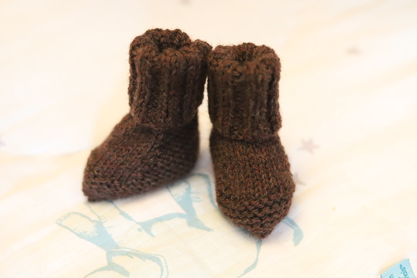 Wool Baby Boots in Hot Cocoa